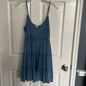 Acid wash blue dress